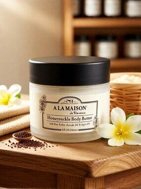 A LA MAISON Honeysuckle Body Butter 8oz Shea Butter, Avocado Oil, Argan Oil
